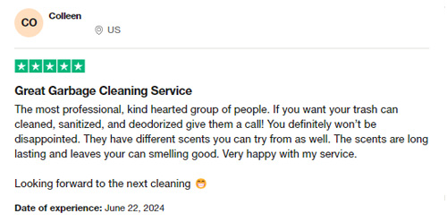 trash can cleaning service testimonial colleen trash can cleaning testimonial trash bin cleaning testimonial garbage can cleaning testimonial